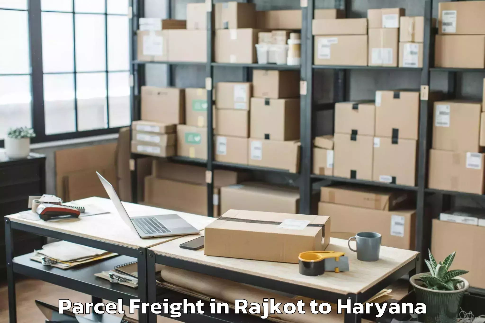 Get Rajkot to Gurgaon Parcel Freight